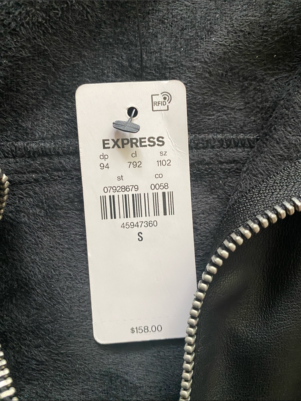 Express NWT black faux leather jumpsuit size small - Picture 7 of 9